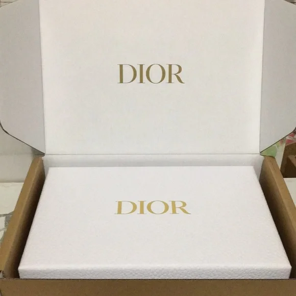Brand New! DIOR Blue White & Gold Gift Box Set Box/Tissue/Envelope/Ribbon! ✨ - Picture 10 of 12